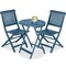 Best Choice Products 3-Piece Acacia Wood Bistro Set, Folding Patio Furniture w/ 2 Chairs, Table